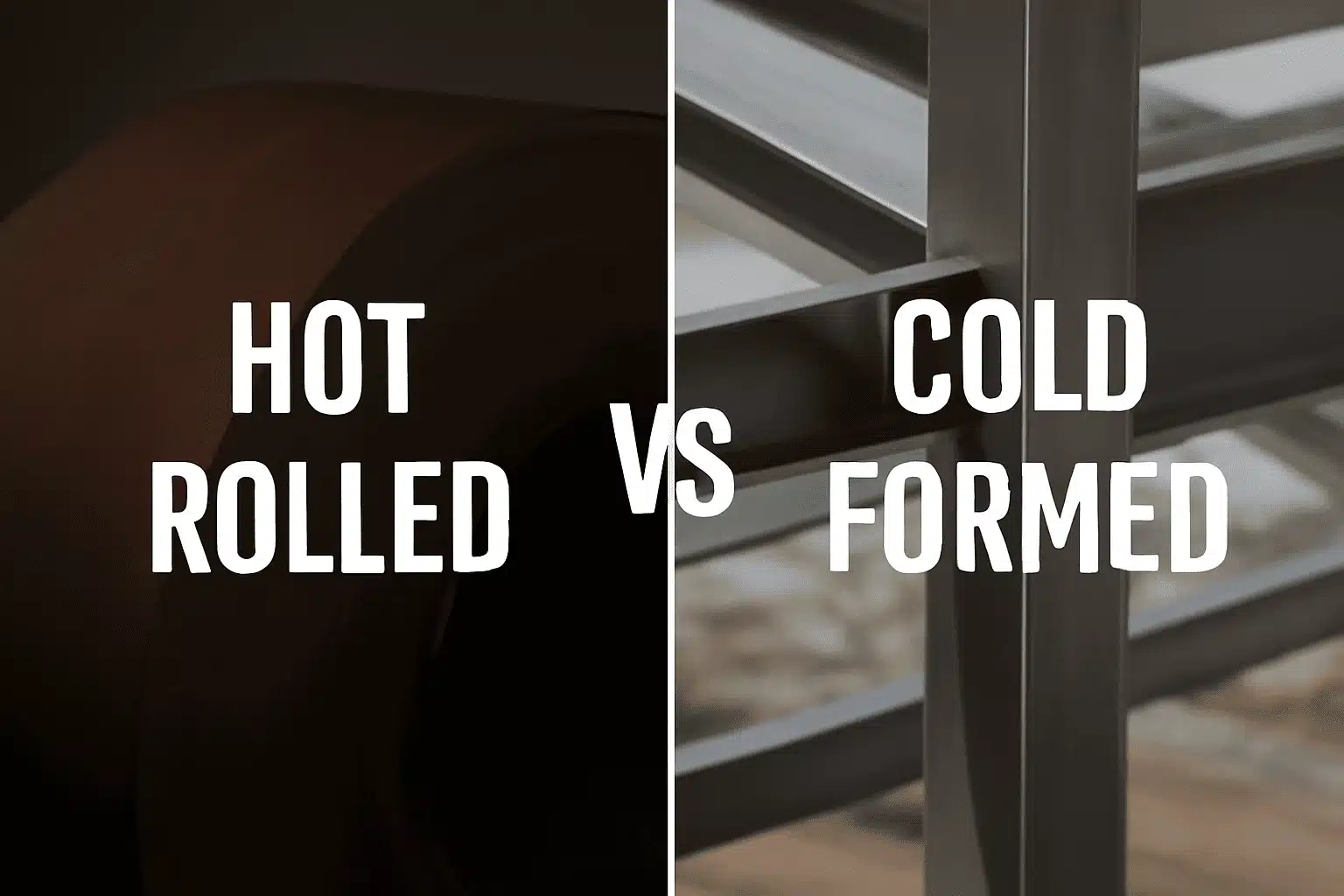 Side-by-side comparison of Hot Rolled and Cold Formed Steel types.