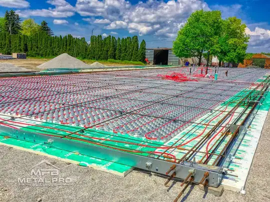 prefab building foundation with heated floor systems