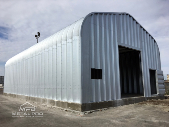 window frame on a quonset hut econospan model